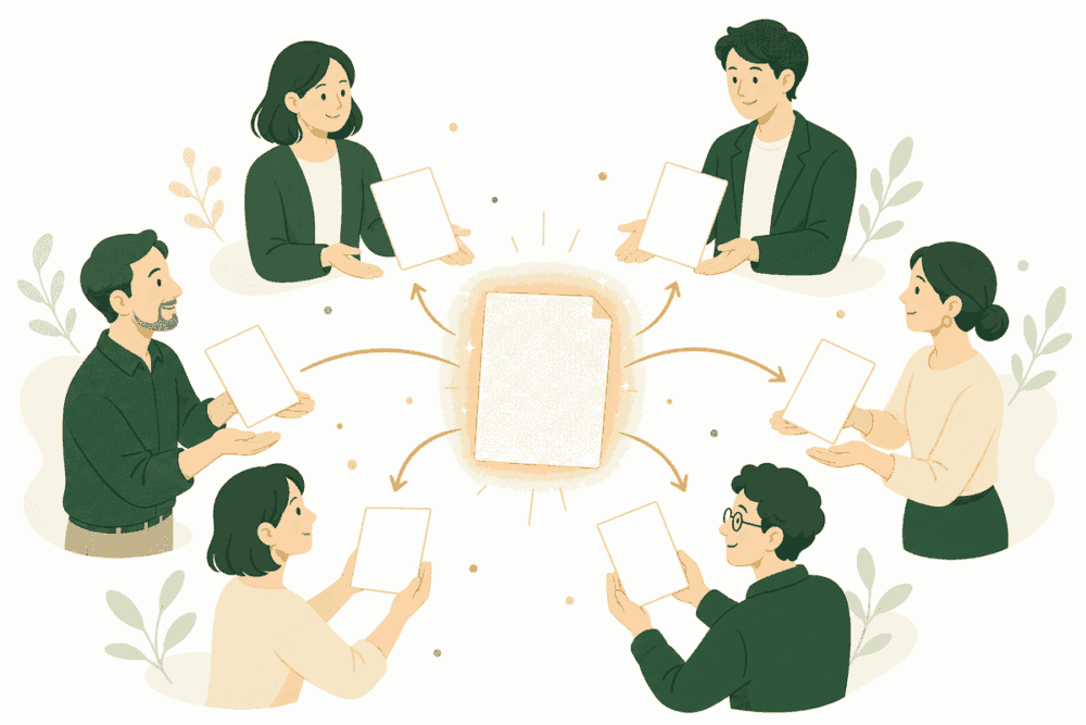 一人の頭の中を、チーム全員の財産に。抜けても崩れなくなります。