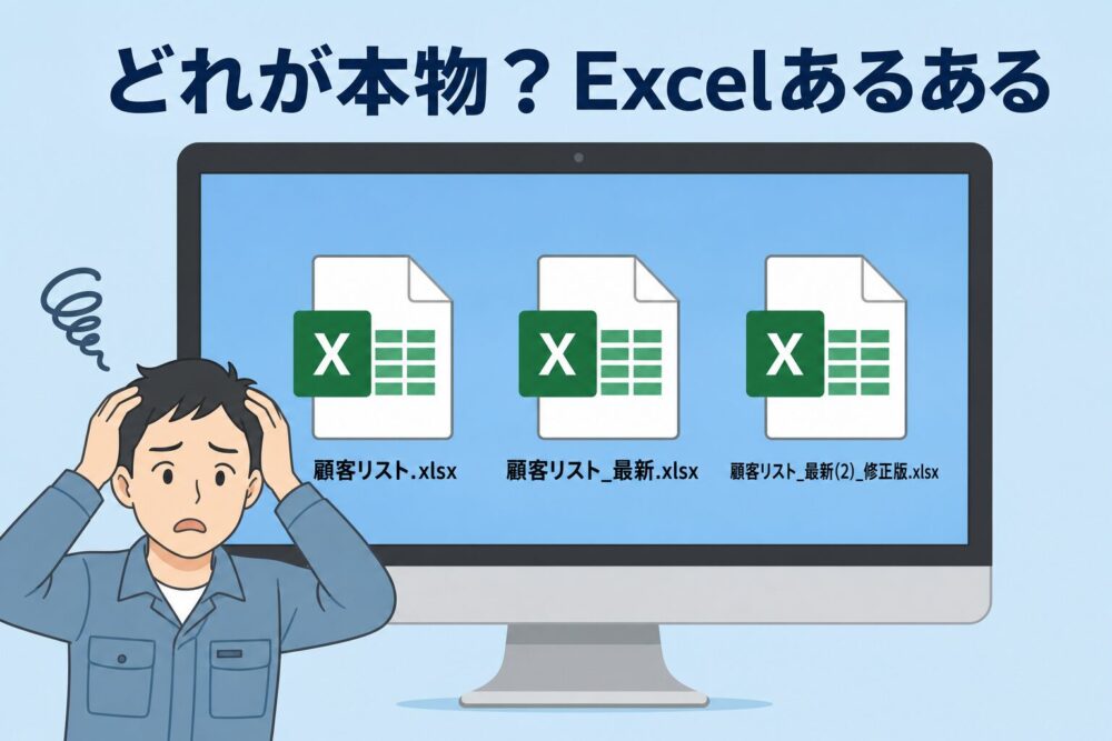 どれが本物かわからないExcelファイルあるあるの図解