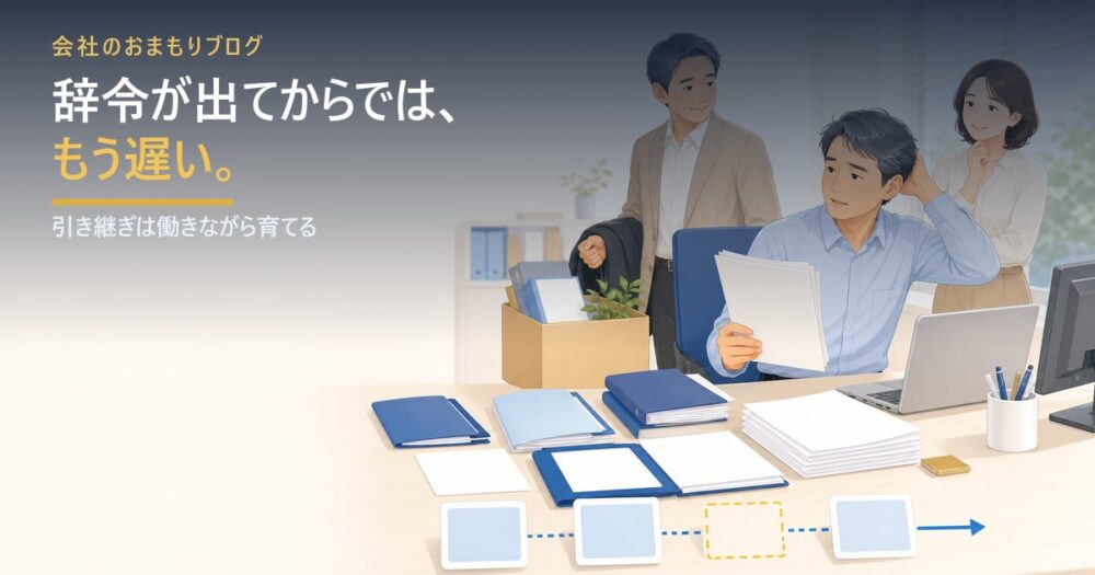 辞令が出てから書く「引き継ぎ書」では遅い理由