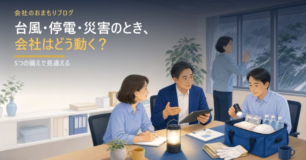 台風・停電・災害のとき、会社はどう動く？